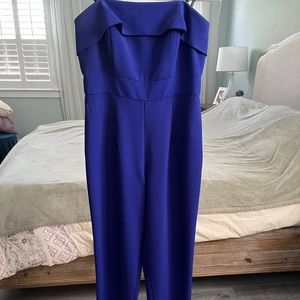 Cobalt blue strapless Vince Camuto jumpsuit
